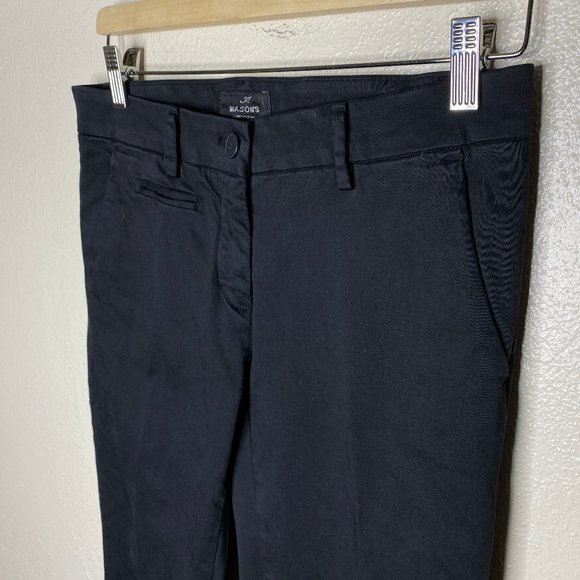 Mason's New York Slim Woman Chino Pants in Slim Stretch Satin Black Size 6 - Picture 8 of 8